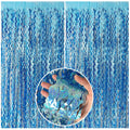 Tinsel Foil Fringe Curtains Wavy Backdrop for Parties Sparkle Metallic Wavy Foil Fringe Backdrop Curtain for Party Decorations Photo Booth Props for Birthday Graduation Wedding