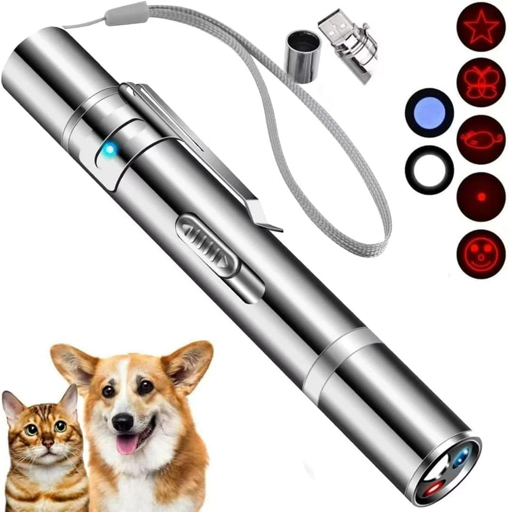 JANHER Cat Laser Pointer Toy, 3 Light Modes, 5 Fun Patterns, Interactive | Interactive pet toy for cats, dogs and birds, encouraging chase play, exercise and indoor fun with engaging light effects
