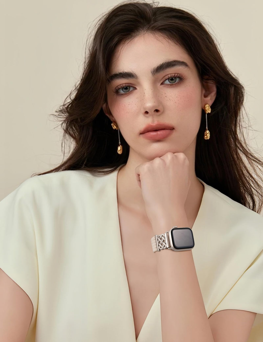 Braided Stretchy Band with Magnetic Clasp for Apple Watch Bands Women Men | 38/40/41/42/44/45/46/49mm, TOYOUTHS Dressy Celtic Metal, Elastic Strap, for iWatch Series 12 11 10 9 8 7 6 5 SE/Ultra 4 3 2 1