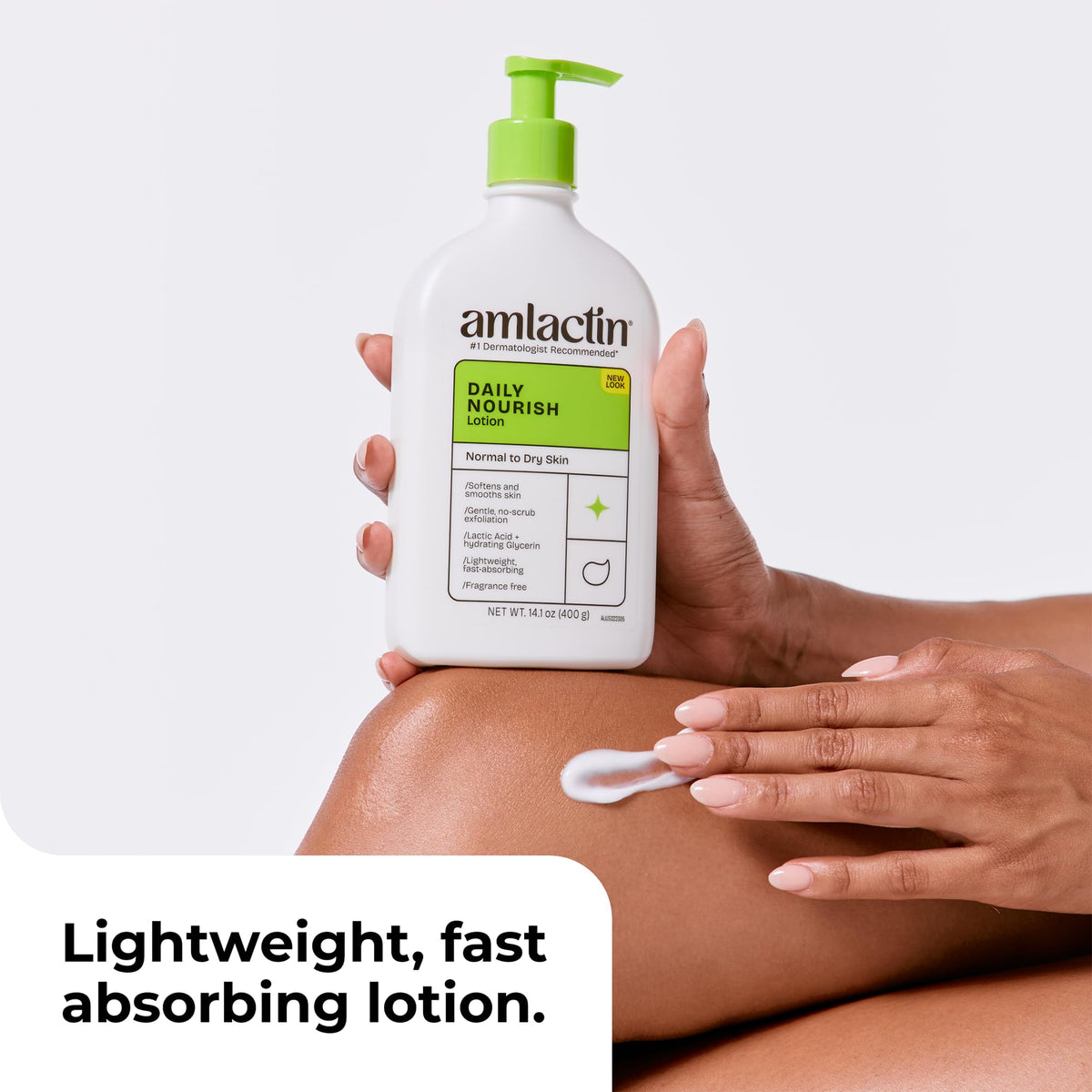 Amlactin Daily Nourish Body Lotion, 12% Lactic Acid, 14.1 oz | 12% lactic acid body lotion exfoliates and moisturizes dry skin to help reveal softer, smoother daily hydration.