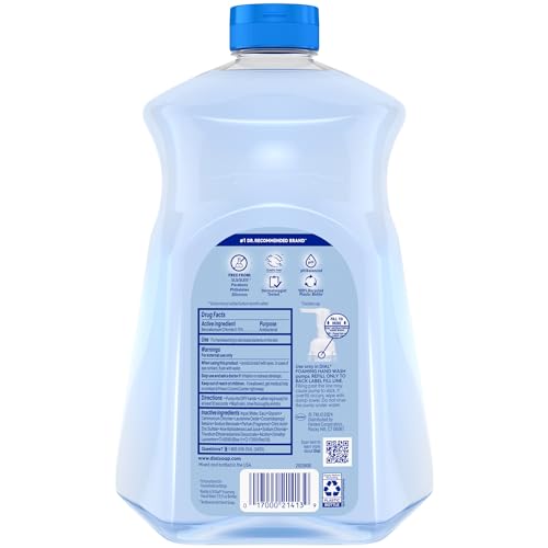 Dial Antibacterial Defense Foaming Hand Soap Refill, Spring Water, 52 Fl Oz | With aloe vera, dermatologist-tested, gentle on skin, free from parabens and SLS and SLES, moisturizing formula