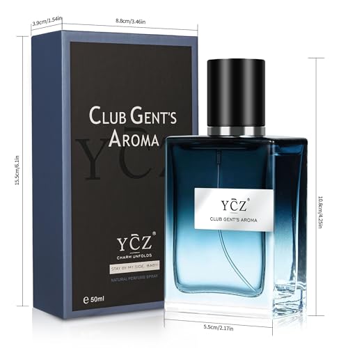Ycz Club Gentleman's Aroma Eau de Parfum for Men, 1.7 Fl Oz | Long-Lasting Aromatic Fougere Scent with Bergamot, Ginger, and Cedarwood Notes for Parties, Date Night, and Gifts.