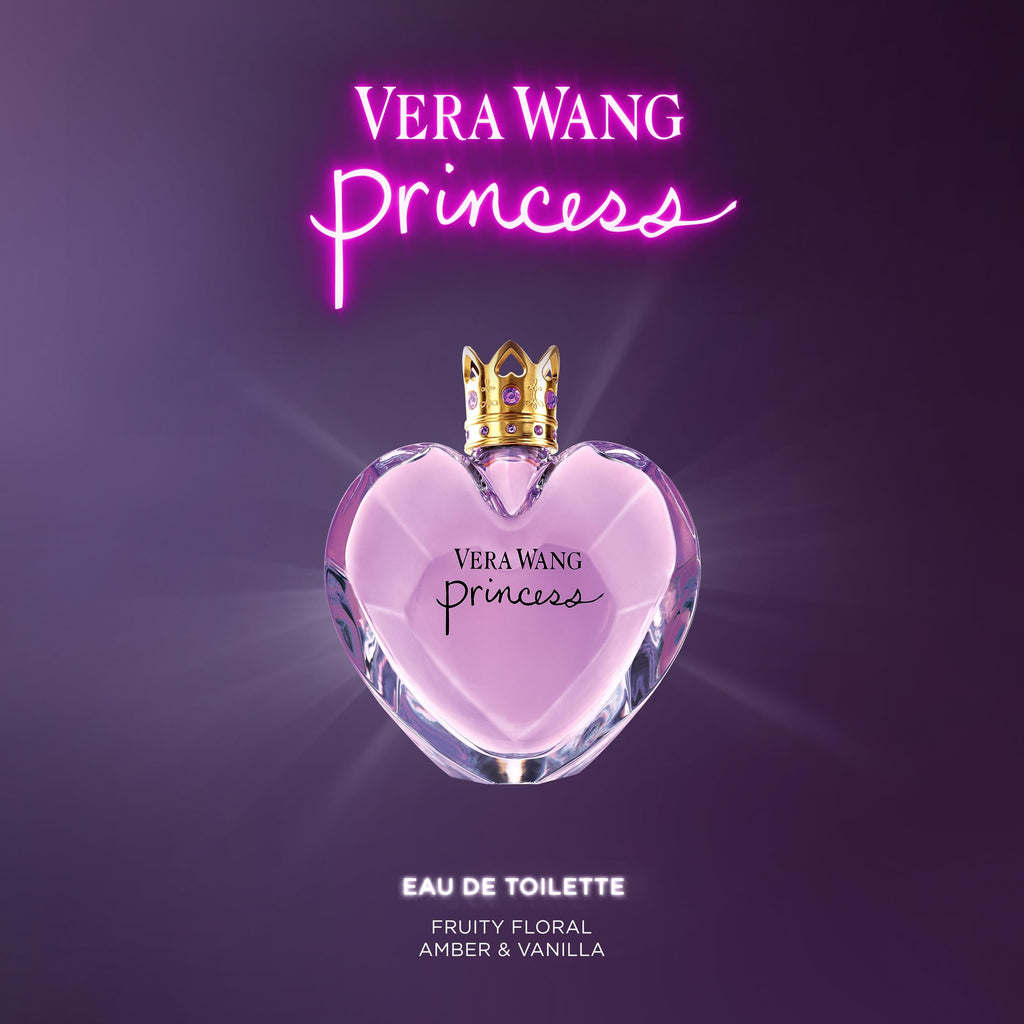 Vera Wang Princess Eau de Toilette Spray, Women's Fragrance, 3.4 fl oz | Notes of Apple, Quava, and Vanilla, Long Lasting, Everyday Fragrance, Travel Size