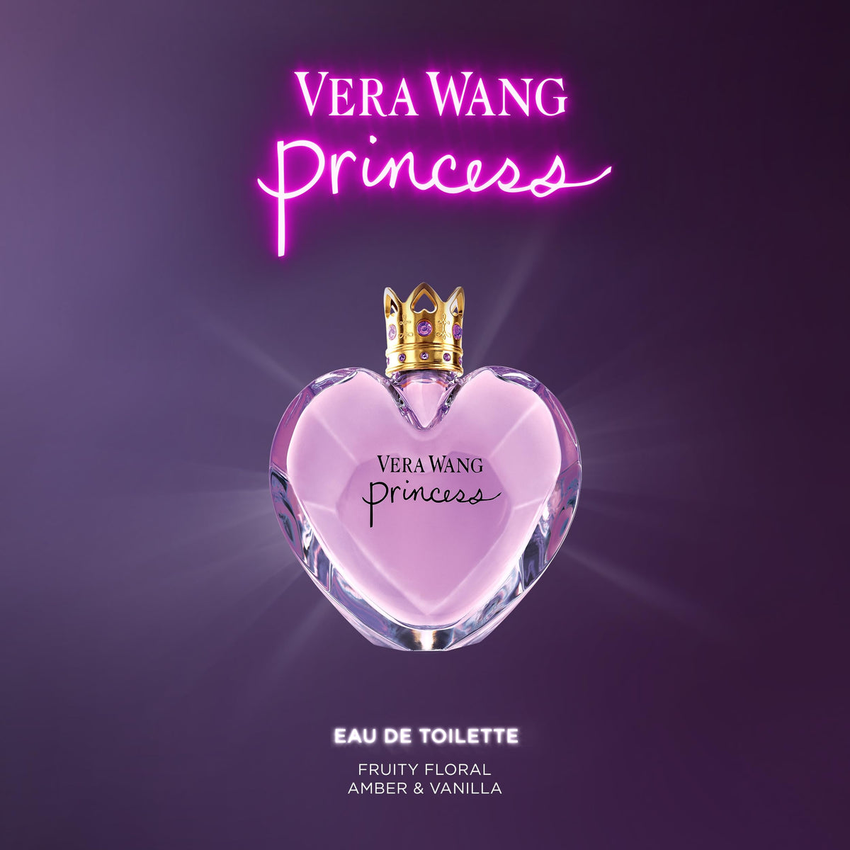 Vera Wang Princess Eau de Toilette Spray, Women's Fragrance, 3.4 fl oz | Notes of Apple, Quava, and Vanilla, Long Lasting, Everyday Fragrance, Travel Size