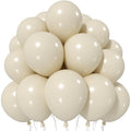 Jobkoo Sand White Balloons 12 Inch, 50 Pcs Boho Beige Cream Latex Balloon | Matte Retro White Sand Neutral Helium Balloons for Birthday Wedding Baby Bridal Shower Wedding Anniversary Party Decoration
