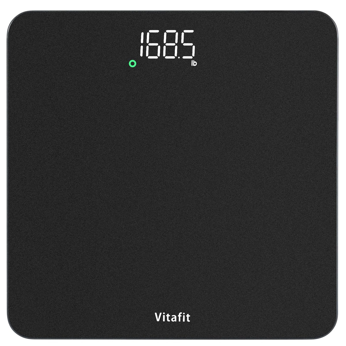 Vitafit Bathroom Scale for Body Weight Accuracy 0.1lb, Weight Scale 400lb | Professional Factory Since 2001 Digital Weighing Scales for Weight, Step On and 3xAAA Included, LED, Spray Silver Black