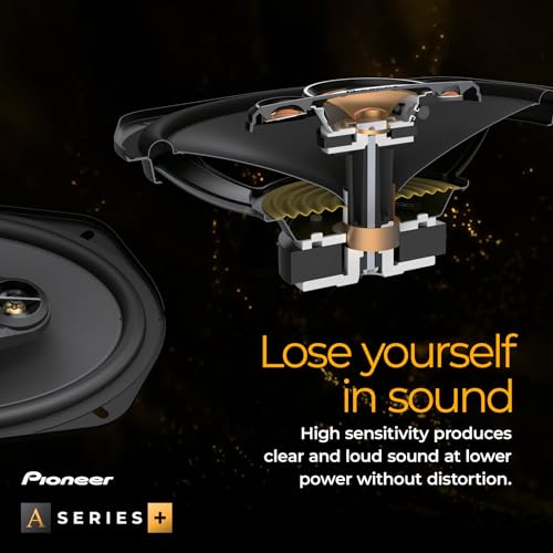 Pioneer A-Series Plus TS-A1681F 6.5" 4-Way Coaxial Car Speakers 350W Max | Ideal Factory Upgrade, Balanced Sound + Smooth Treble, Enhanced Bass, Installation Adaptors Included