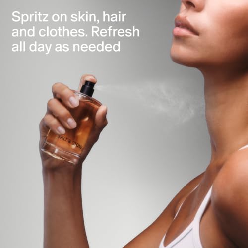 Salt & Stone Body Mist Discovery Set, 4 Mini Fragrance Sprays, 0.34 oz Each | Lightweight Mist, Mini Sampler Set for Gifting & Travel, Gender Neutral Fragrance, Glycerin & Red Algae, Vegan, Paraben-Free