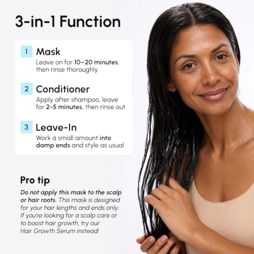 MAREE Deep Conditioning Hair Mask for Damaged Hair - Deep Hydrating Protein | Hair treatment mask for dry hair, hair moisturizer, hair gloss for women, deep conditioner for dry damaged hair, curly mask