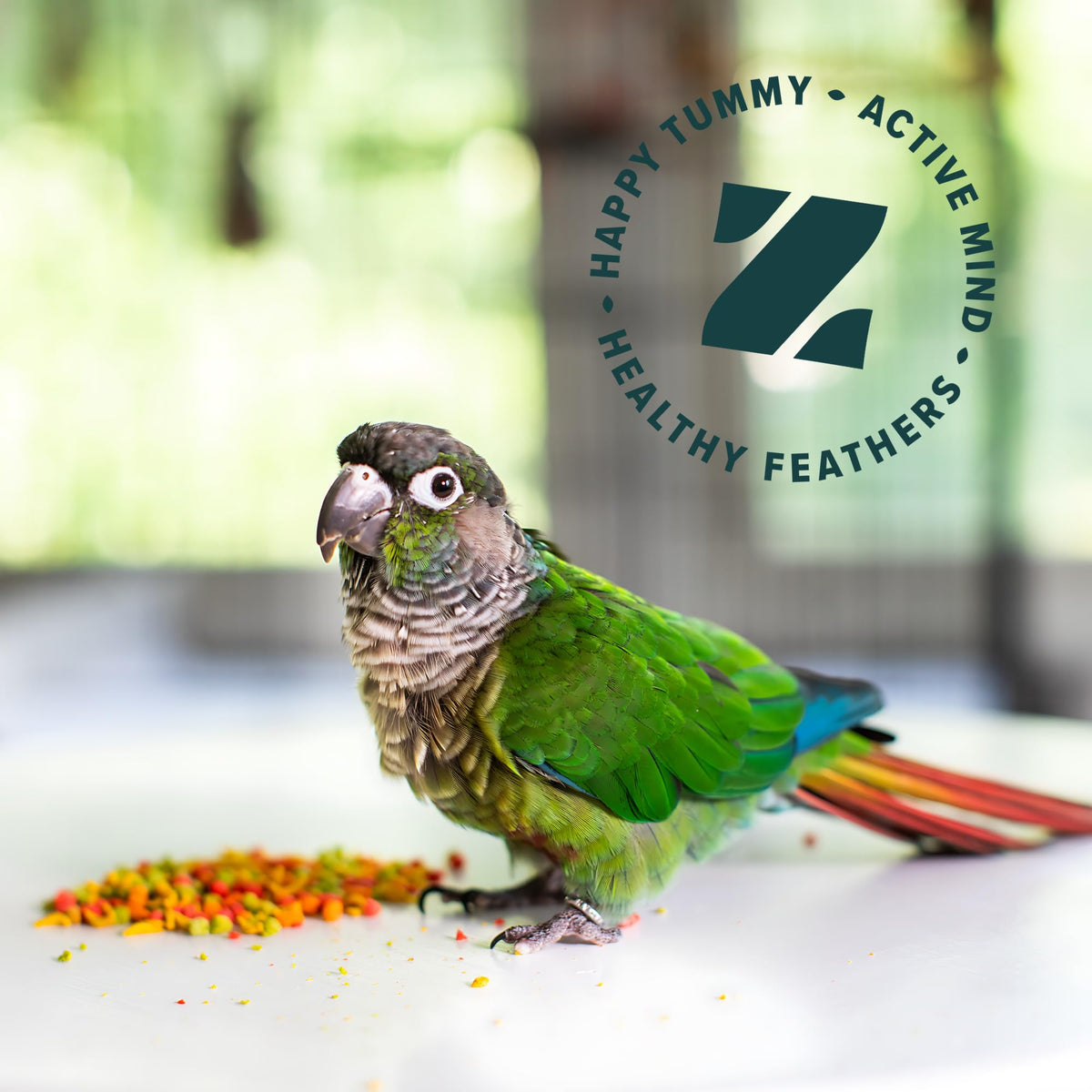 ZuPreem FruitBlend Cockatiel & Conure Food, Uniform Bird Food, M, 2 lb | Bird Food Pellets, Fruit Blend, Cockatiel Food, Conures, Lovebirds, Love Bird Pellets, Cockatiel Pellets, Parrot, Medium Bird