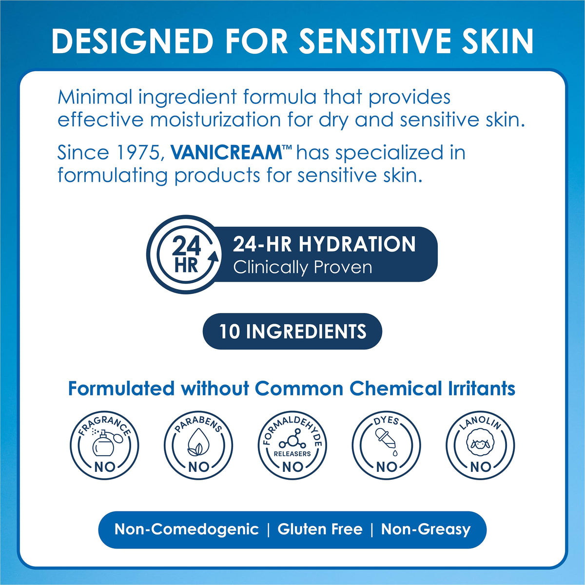 Vanicream Moisturizing Cream, Body & Face Moisturizer, 16 Oz Pump Dispenser | Formulated without Common Irritants for Sensitive Skin, Restores Moisture and Soothes Irritated, Cracked or Itchy Skin