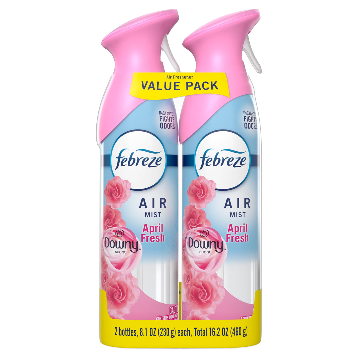 Febreze Air Mist, Air Freshener Spray, Odor Fighting Room Spray, Deodorizer for Home Bathroom Kitchen Office Apartment Dorm Room Classroom, Downy April Fresh Scent, 8.1oz (Pack of 2)