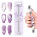 SAVILAND 5X Strong Cat Eye Magnet Dual-Ended Nail Magnet Stick | Neodymium Cat Eye Gel Nail Polish Magnet, Ergonomic Magnetic Nail Wand, 3D Cateye Nails, Cat-Eye Effect for Nail Art