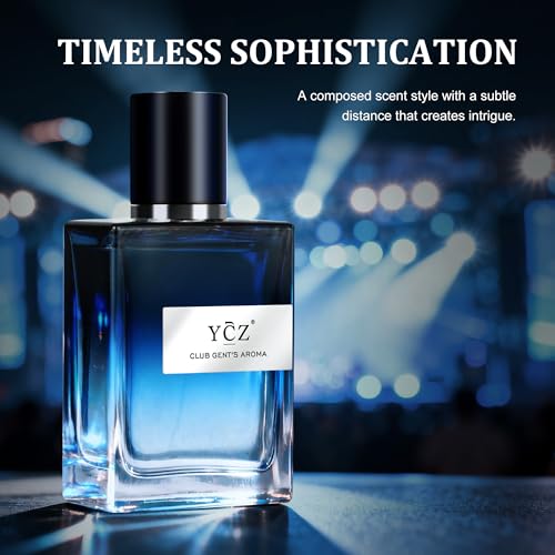 Ycz Club Gentleman's Aroma Eau de Parfum for Men, 1.7 Fl Oz | Long-Lasting Aromatic Fougere Scent with Bergamot, Ginger, and Cedarwood Notes for Parties, Date Night, and Gifts.