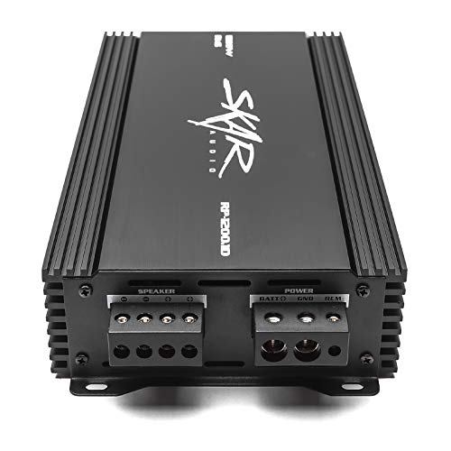Skar Audio RP-1200.1D Monoblock Class D MOSFET Amplifier with Remote Subwoofer Level Control, 1200W