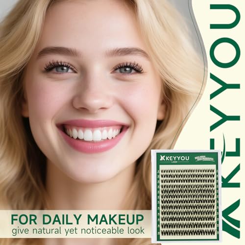 KEYYOU Flora Lash Clusters D Curl Wispy Flaunt Eyelash Extensions F01