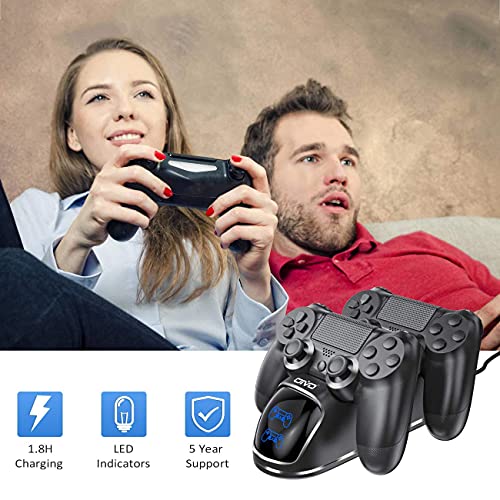 OIVO PS4 Controller Charger Dock Station, 1.8Hrs PS4 Controller Charging Dock, Charging Station Replacement for PlayStation 4 Dualshock 4 Charger