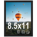 JCJMY 8.5x11 Picture Frame for Wall or Tabletop Display, Black | 8.5 x 11 Certificate Photo Frame with Shatter-Resistant Plexiglass, Sturdy Classic 8.5 by 11 Frame