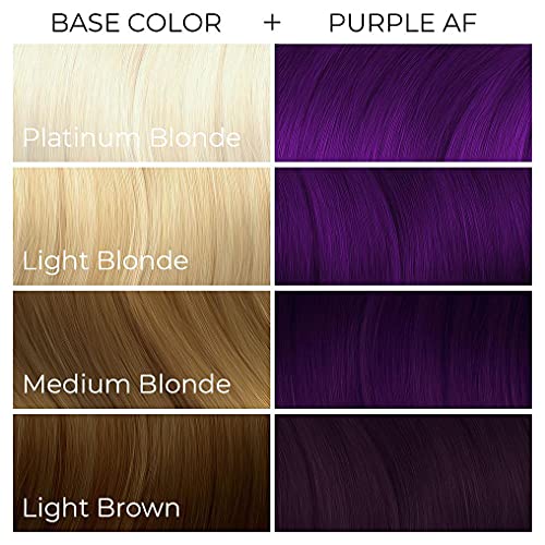 ARCTIC FOX Semi-Permanent Hair Dye Purple AF - Vegan Ammonia-Free - 4 fl oz | Vivid and Vibrant, Cruelty Free, Ammonia Free, Peroxide Free, , Cream Formula