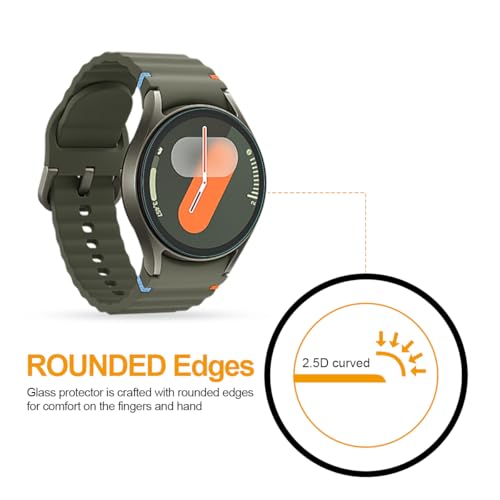 Supershieldz (3 Pack) Designed for Samsung Galaxy Watch 7, 6, 5, 4 (40mm) / Watch FE (40mm) Tempered Glass Screen Protector, Anti Scratch, Bubble Free