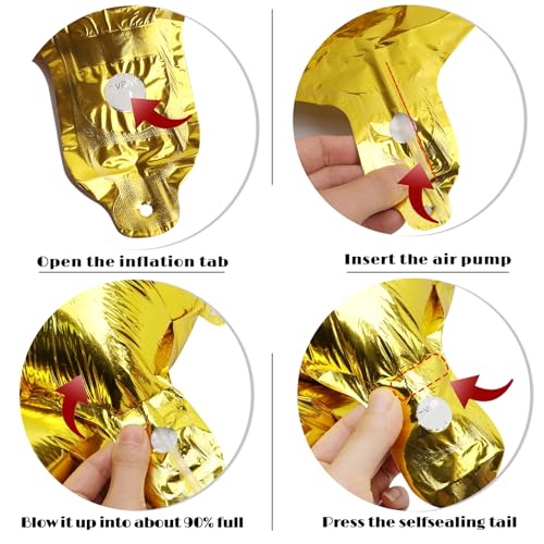 Gold 0 Balloon - Number Balloon 40 Inch, 0th Gold Birthday Decorations | Giant foil helium inflatable 10 20 30 40 50 Numbers Balloon Birthday Decorations, Gold Party Supplies for Women Men