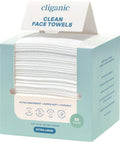 Cliganic Face Towels XL, Disposable Makeup Remover, Soft Dry Wipes, 50 ct | Ultra-Absorbent, Gentle Facial Cloths for All Skin Types, Hypoallergenic, Lint-Free Cleansing, Pamper Your Face, Feel Fresh