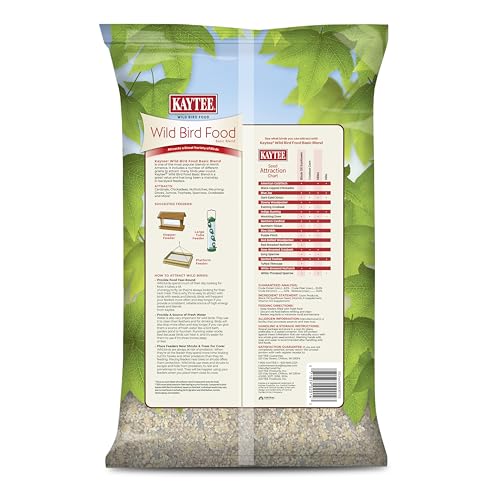 Kaytee Wild Bird Food Basic Seed Blend, 5 lb | Attract backyard birds. Wild bird seed mix with sunflower. Fortified, birdseed, year-round