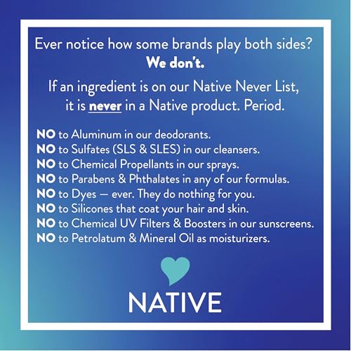 Native Clean Body Wash for Women & Men, Sea Salt & Cedar Scent, 18 fl oz | Gentle & pH Balanced for Sensitive Skin | 24HR Freshness | Free of Sulfates, Parabens, Phthalates | Vegan & Cruelty-Free