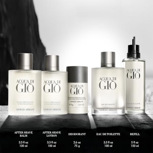 Armani Beauty Acqua di Giò Eau de Toilette - Fresh Aquatic Mens Cologne | Fragrance with Bergamot, Marine Notes & Cedarwood - Long Lasting Clean & Citrusy Mens Scent - Perfect for Everyday Wear