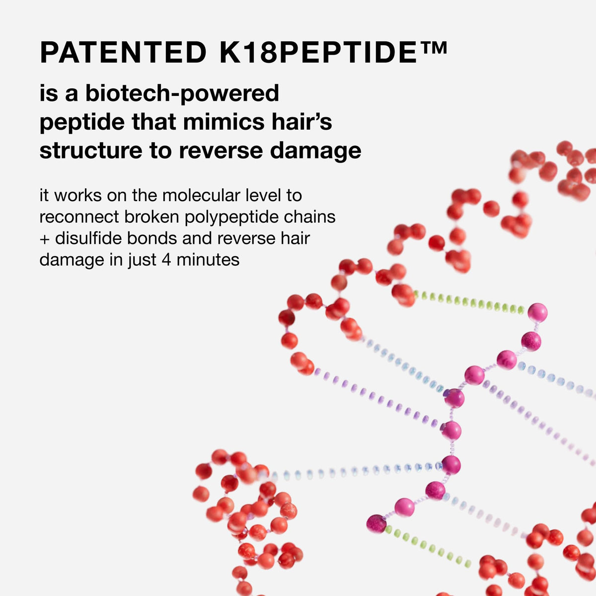 K18 Leave-In Molecular Repair Hair Mask | Peptide Hair Treatment Mask Repairs Bleach, Color, Chemical Services, Heat Damage In 4 Minutes