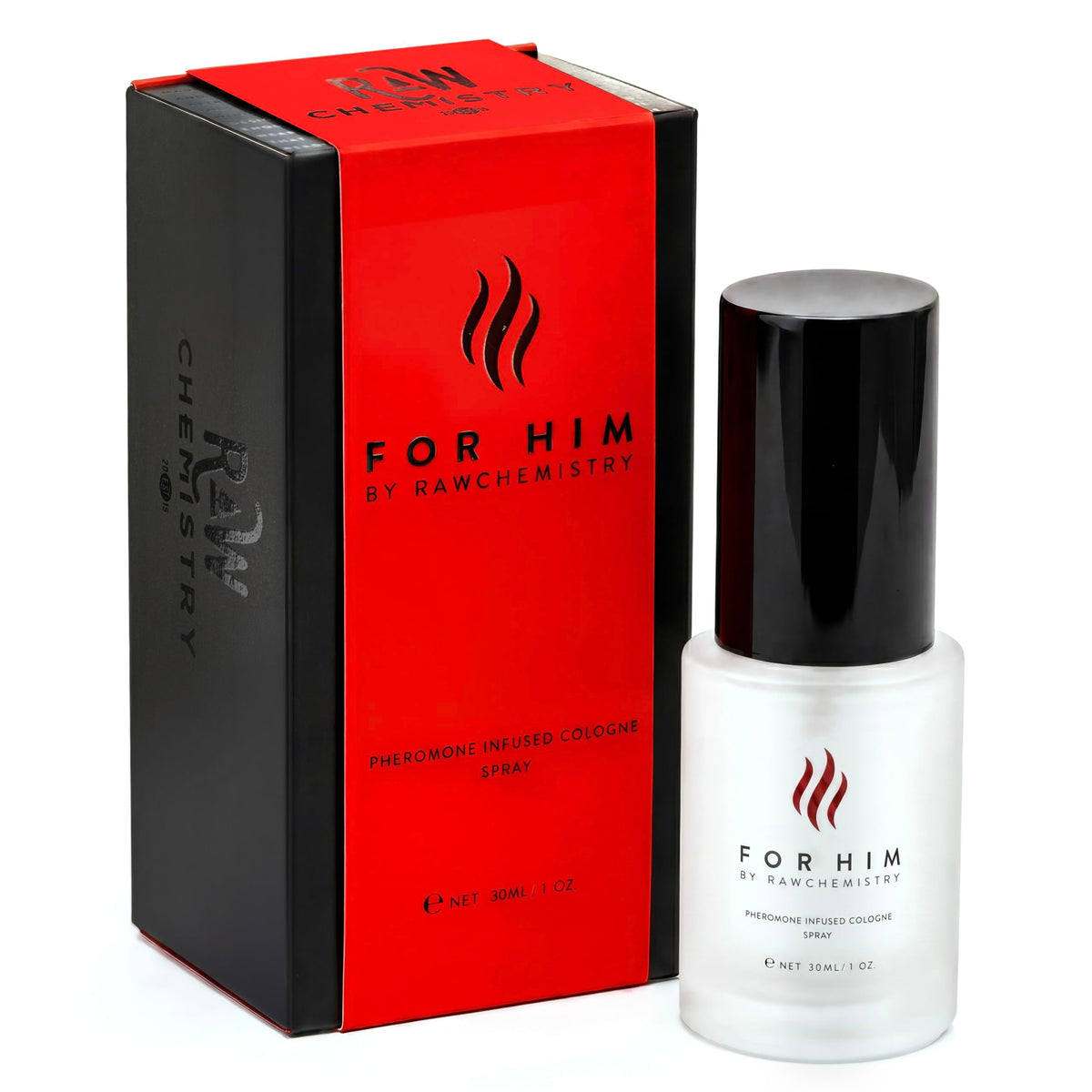 RawChemistry For Him Pheromone Infused Men's Cologne, Long-Lasting,1 oz | Bold men's cologne with a fresh marine scent and warm sandalwood finish for daily wear, date nights and evening outings.