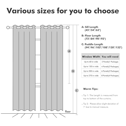 MIULEE 100% Blackout Linen Curtains for Bedroom 52x84 Inches Natural Beige | Room Darkening, Light Blocking, Thermal Insulated, Grommet Top, Linen Textured, Window Curtains for Living Room, 2 Panels