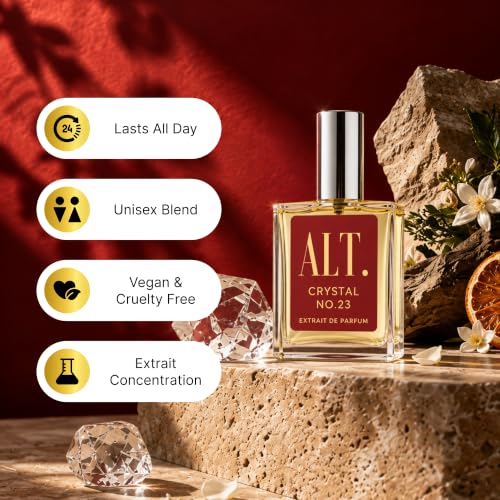 ALT. FRAGRANCES Crystal No. 23 – Inspired by Bac. Roug. 540, Unisex Perfume, Extrait de Parfum, Long Lasting Perfume for Men & Women with Jasmine, Amberwood & Cedar Notes, 60ml