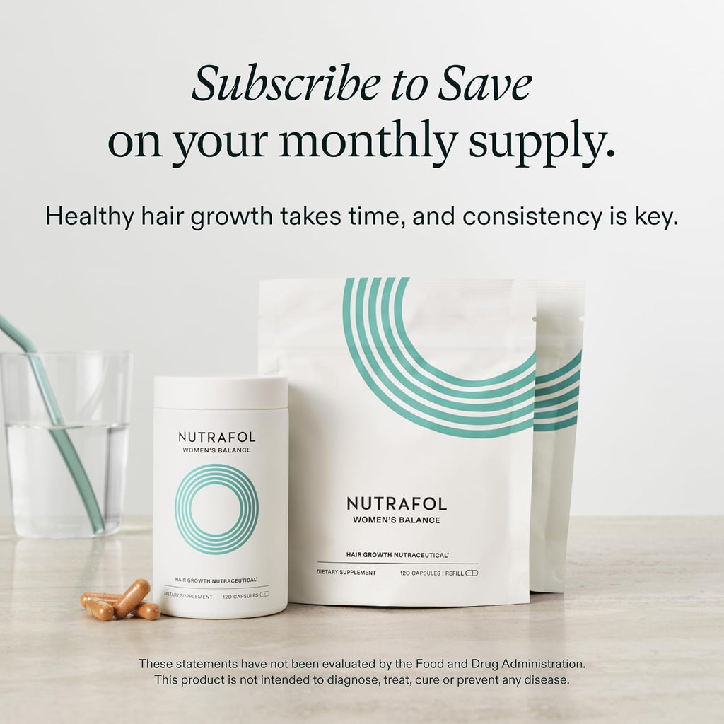 Nutrafol Women's Balance Hair Growth Supplements, Age 45+, 1-Month Pouch