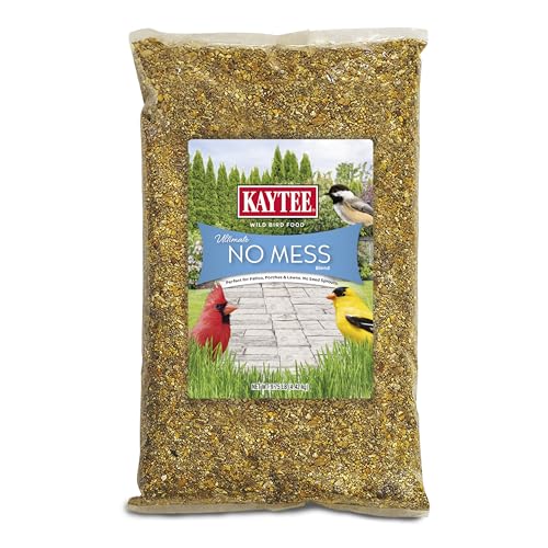 Kaytee Ultimate No Mess Wild Bird Seed, 9.75 Pounds | No Hulls, Less Mess Bird Seed Blend, 100% Edible Bird Seed Blend, Less Waste Around Feeders, Cleaner Backyard Feeding