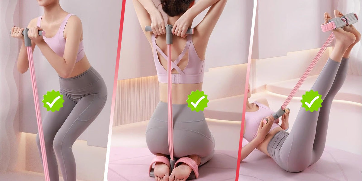 Fitness & General Exercise Equipment Foot Pedal Resistance Band Set