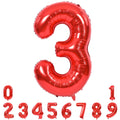 TONIFUL 40 Inch Red Number 3 Balloons Large Foil 3rd Birthday Decorations | Red 3 Balloon Number Three for 3rd 13th 23rd 30th Birthday 3 Year Anniversary, Red Birthday Decor for Men Women Boys Girls