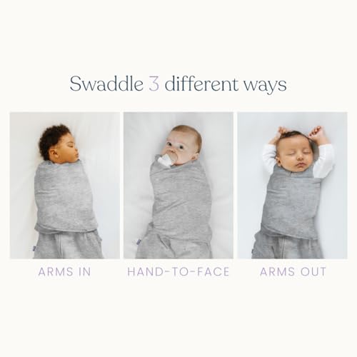 HALO SleepSack Swaddle | Cotton | 1.5 TOG | 68-75°F | 6-12 lbs |Baby Blue | 3-Way Swaddle: Arms In, Hands-to-Face or Arms Out | Double Zipper for Easy Changes | Hip-Healthy Design | Newborn 0-3 Months