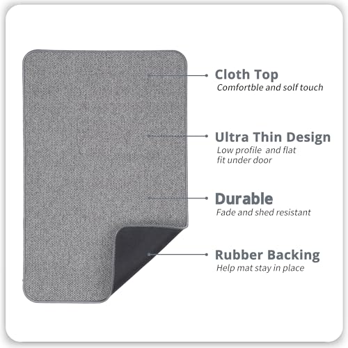 Bath Mat,Ultra Thin Bathroom Rugs,Rubber Bath Mats for Bathroom,No Slip Bath Rugs,Quick Dry,Machine Washable,Low Pile,Absorbent,Shower Outside,Sink,Home Decor Accessories.Grey,1'5"x2'3"(17x27Inch)