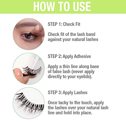 DUO Brush-On Clear Lash Glue –Waterproof Strip Lash Adhesive with Vitamins A, C & E, Long Lasting Eyelash Glue, 0.18 oz, 1 Pack