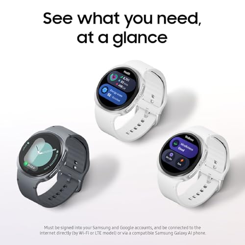 Samsung Galaxy Watch 8 40mm Bluetooth Smartwatch, Cushion Design, Quick Button, Sleep Coaching, Now Bar, Running Coach, Energy Score, Graphite [US Version, Amazon Exclusive 2Yr Warranty]