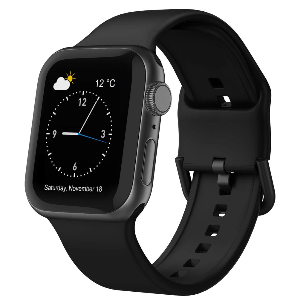 Sport Band Compatible with Apple Watch Bands Women Men | 49mm 46mm 45mm 44mm 42mm 41mm 40mm 38mm Soft Silicone Replacement Strap with Classic Clasp for iWatch Ultra 4/Series 12-1/SE