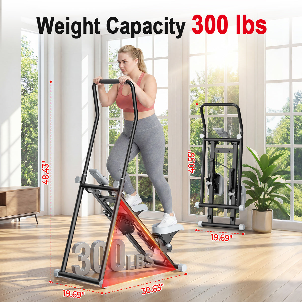 RELIFE REBUILD YOUR LIFE Upgraded Compact Stair Stepper for Home Gym Cardio Training Total Body Stairmaster Workout Machine with Extended Step Range