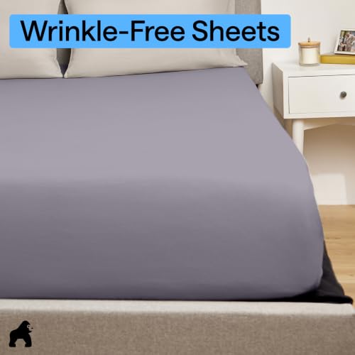 GORILLA GRIP Patented Fitted Bed Sheet Holders for Corners, 4 Pack White | Adjustable Elastic Fasteners with Straps with Metal Clips, Keeps in Place Bedding Sheets, Tight Suspenders for Mattress