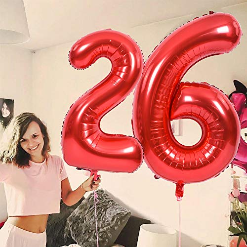 TONIFUL 40 Inch Red Number 3 Balloons Large Foil 3rd Birthday Decorations | Red 3 Balloon Number Three for 3rd 13th 23rd 30th Birthday 3 Year Anniversary, Red Birthday Decor for Men Women Boys Girls