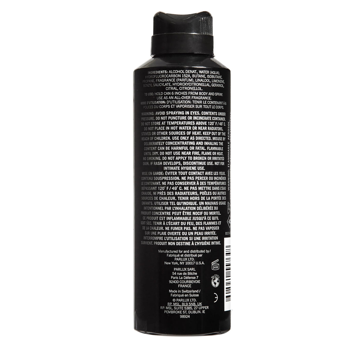 Kenneth Cole Black All Over Body Spray for Men, 6.0 Fl. Oz | Body Spray Cologne for Men, Aromatic Woody Fragrance, Notes of Watermint, Mandarin, Cedar, and Musk, Long-Lasting Cologne