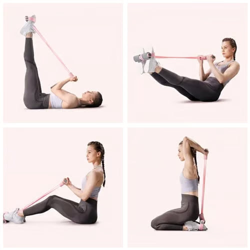 Fitness & General Exercise Equipment Foot Pedal Resistance Band Set