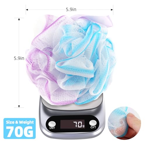 Chuya Bath Loofah Sponges 70 Grams Large Size,4 Pack Shower Sponge | Exfoliating Cleaning Bath Loofa Body Scrubber Balls for Women Men Children Washing