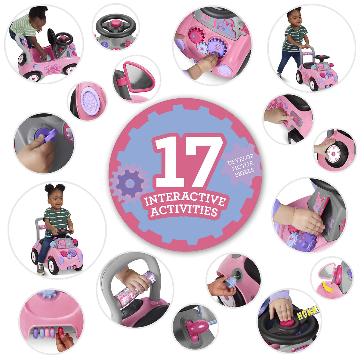 Radio Flyer Creativity Car, Toddler Ride On Toys, for Toddlers 1-3