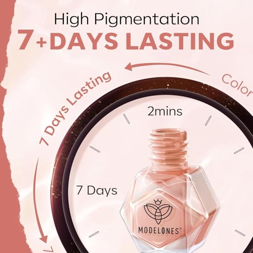 modelones Jelly Nail Polish, 6 Colors Quick Dry Nude Pink Nail Polish Set | Air Dry Nail Polish, No UV Lamp Needed, User-Friendly Red Brown Polish Kit, Nail Art Home Salon, Gift for Women
